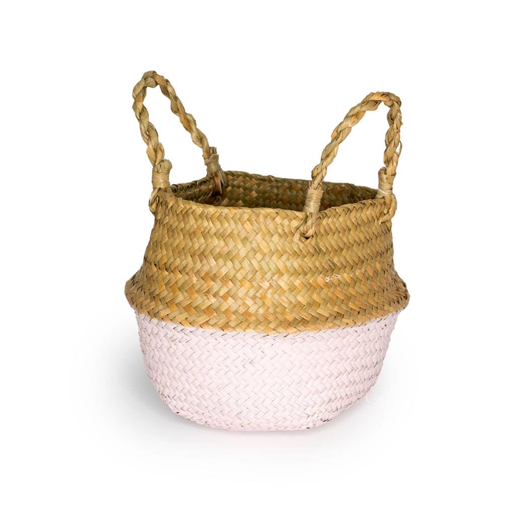 Belly basket seagrass handmade storage