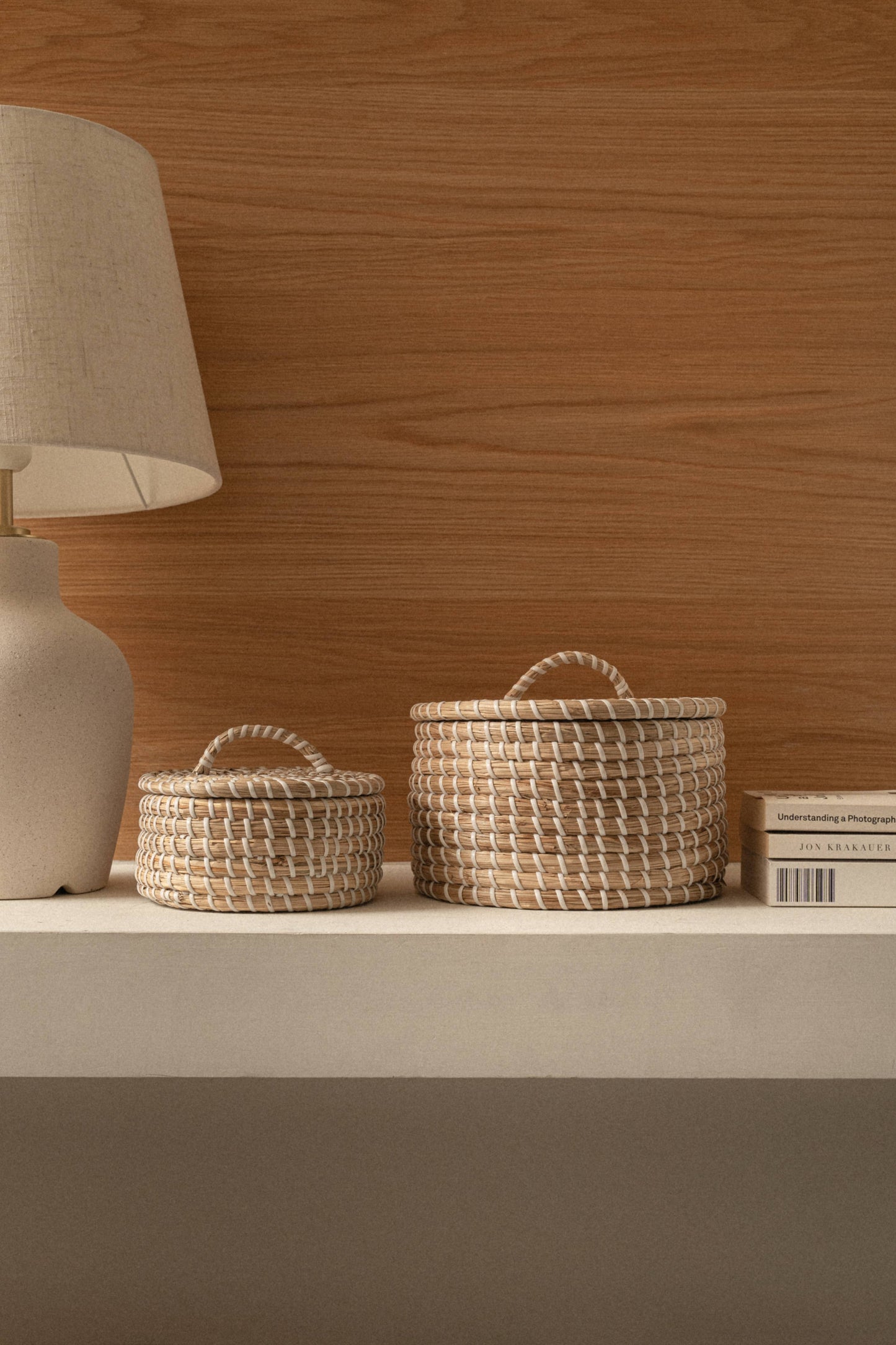 Set of 2 Medina Seagrass Woven Canister