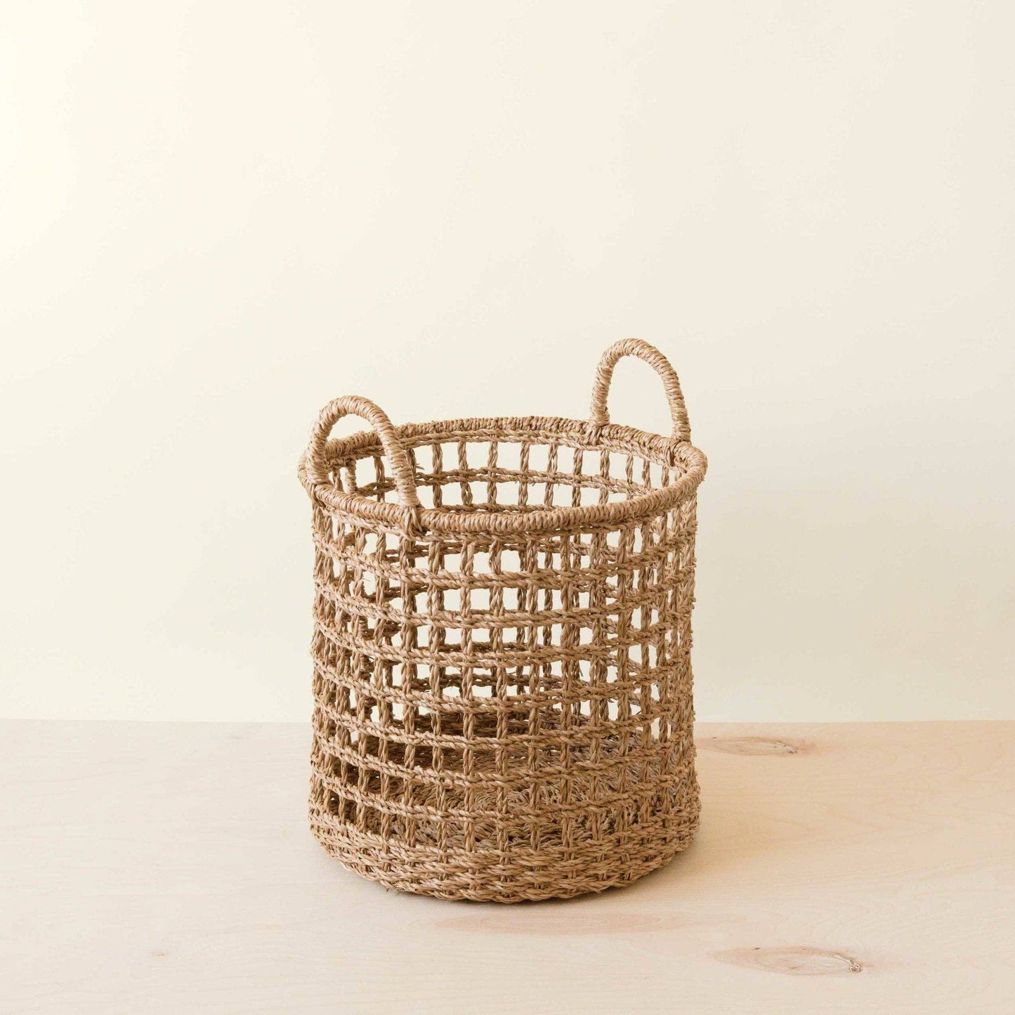 Open Weave Baskets with Handle, set of 3 - Storage Baskets |