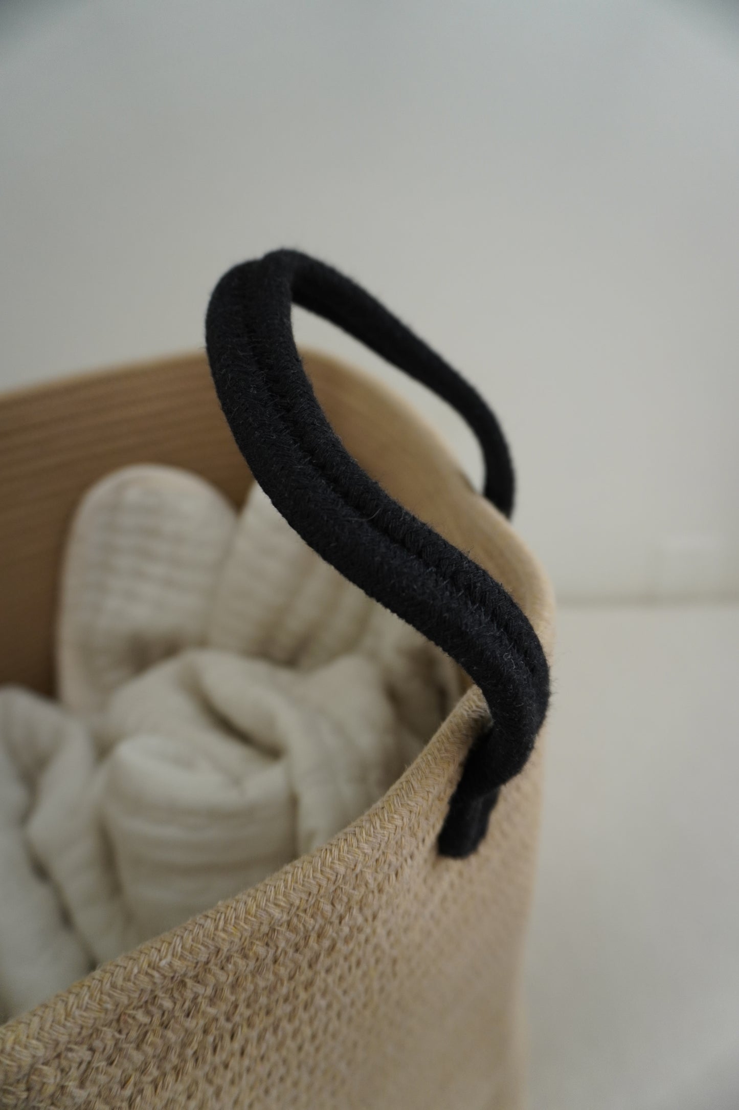 Cotton Rope- Lightweight Tan/Blk Handles