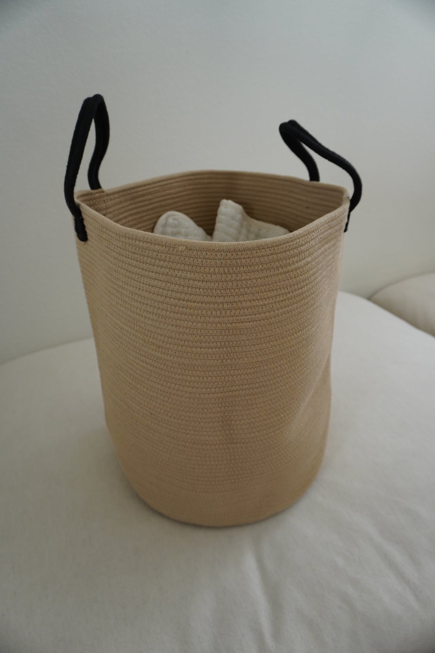 Cotton Rope- Lightweight Tan/Blk Handles