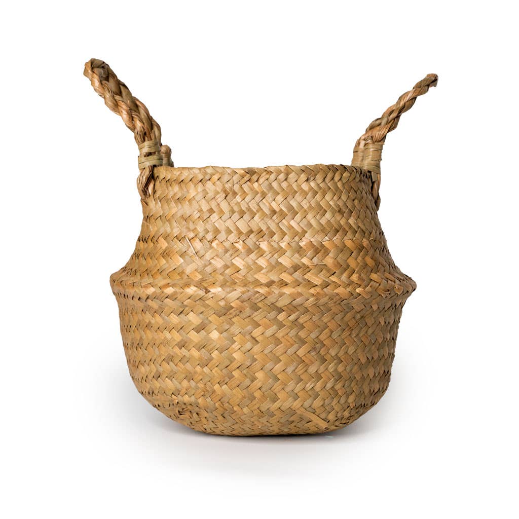 Belly basket seagrass handmade storage