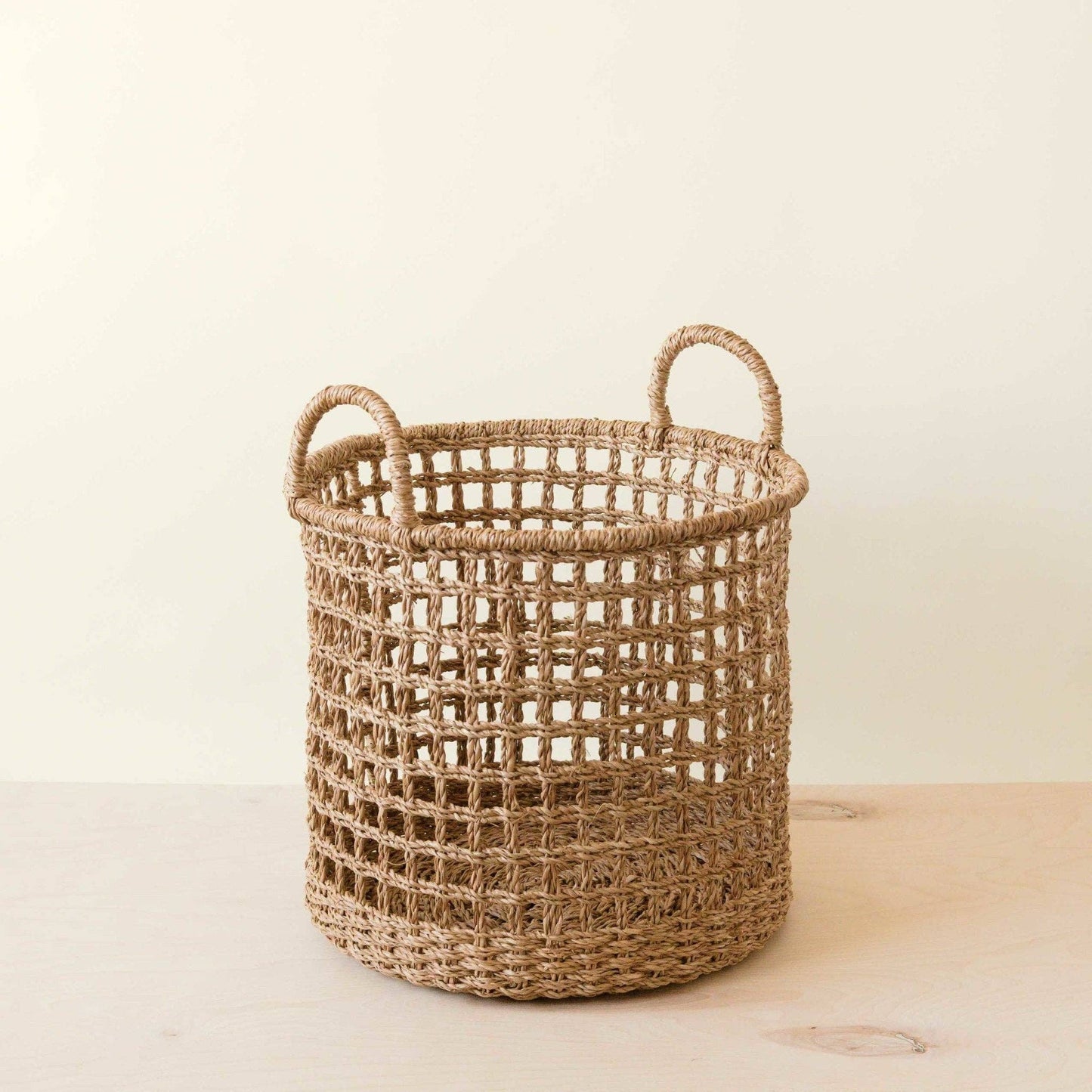Open Weave Baskets with Handle, set of 3 - Storage Baskets |