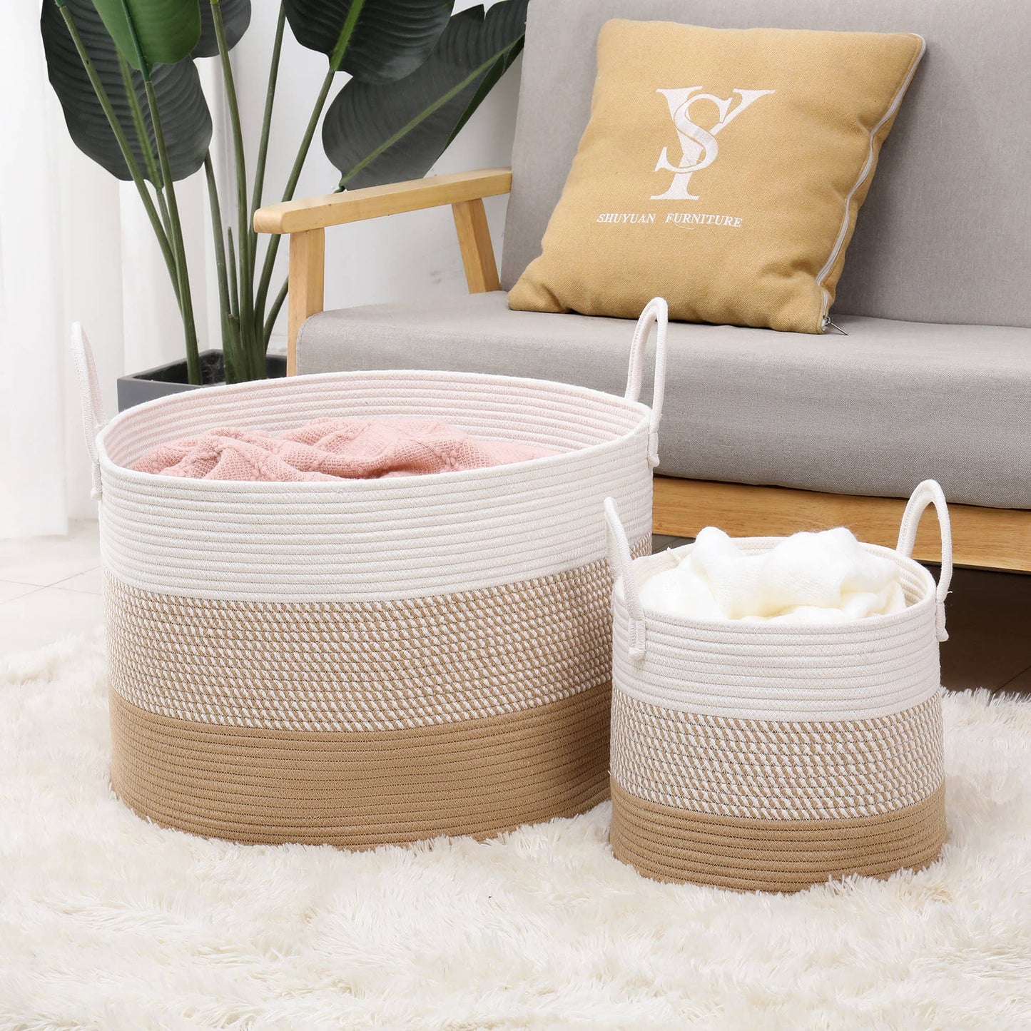 Austin Organic Cotton Rope Storage Basket