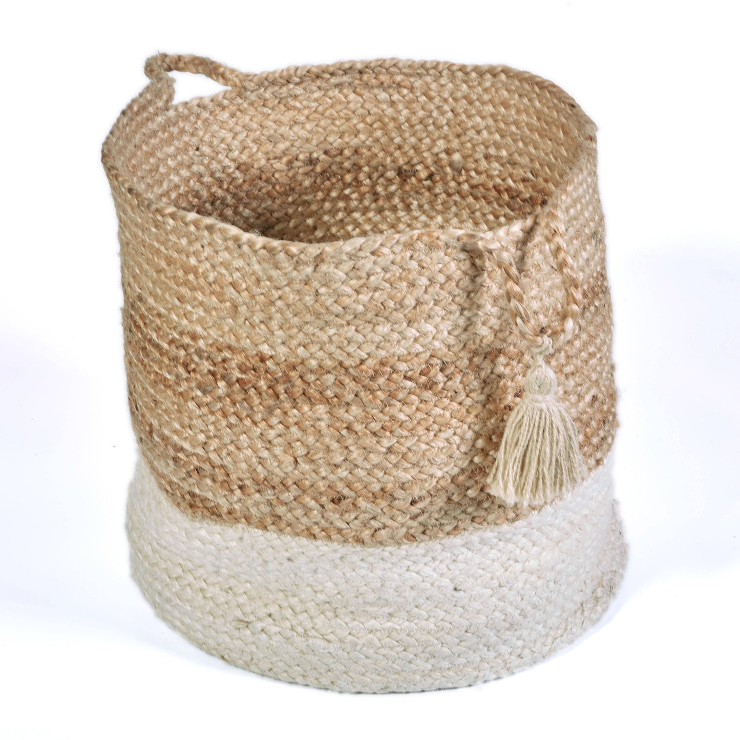 Montego Two-Toned Natural Jute Decorative Storage Basket