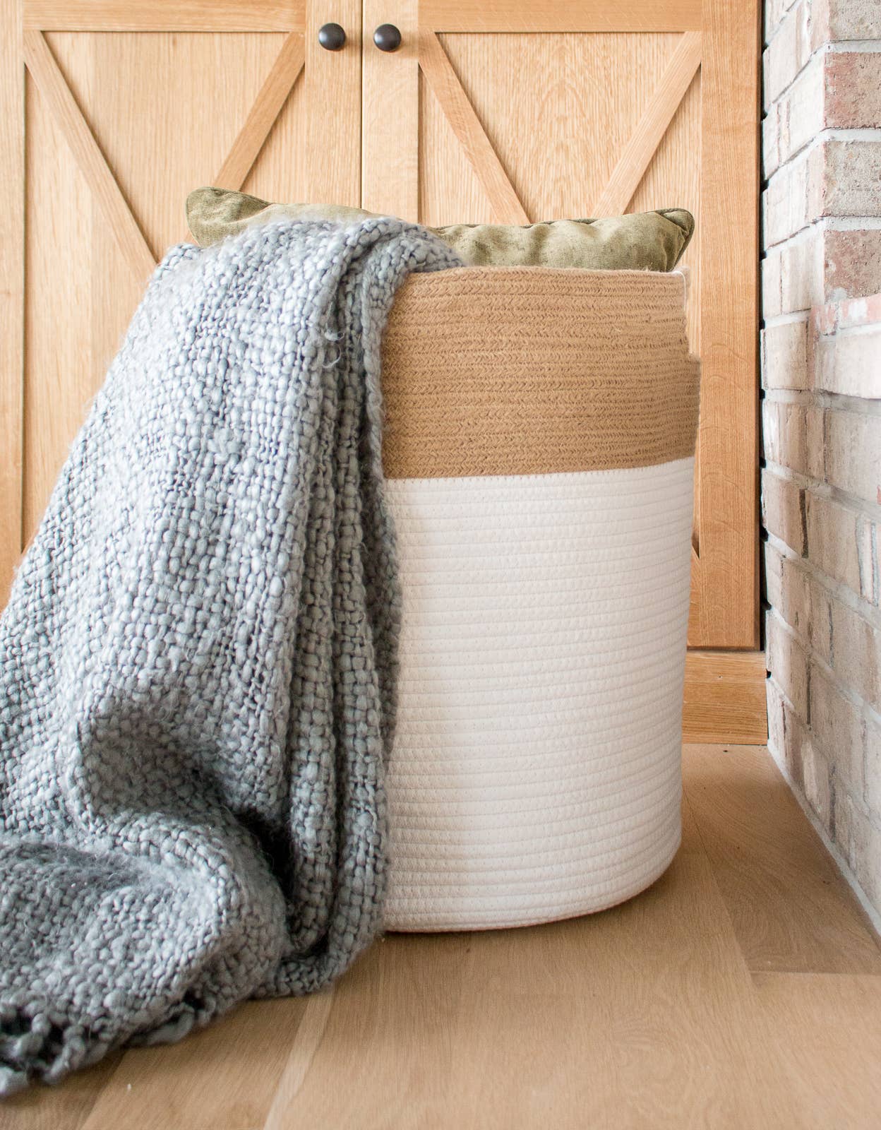 Cotton Woven Rope Storage Organization Basket